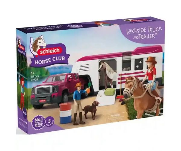Schleich: Lószállító terepjáróval és lovakkal (42705)