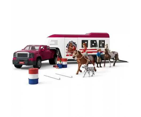 Schleich: Terensko vozilo za prijevoz konja s konjima (42705)