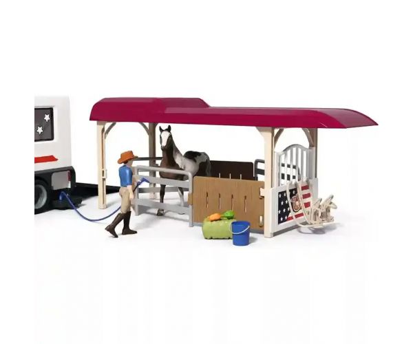 Schleich: Terensko vozilo za prijevoz konja s konjima (42705)