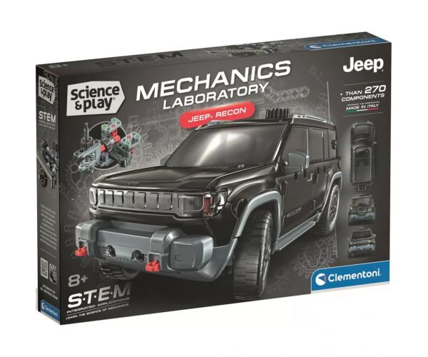 Science & Play: Mechanikai műhely – Jeep Recon építőkészlet - Clementoni