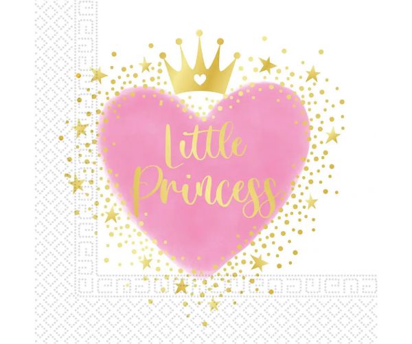 Little Princess papírszalvéta szett – 2 rétegű, 33x33 cm, 20db