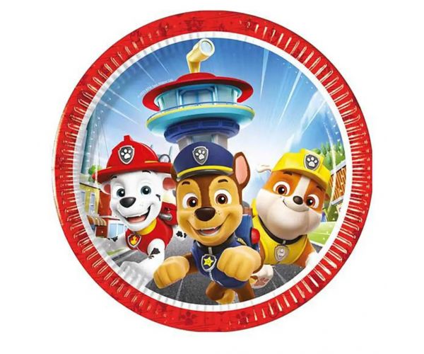 Set papirnatih tanjura Paw Patrol 8 komada, 20 cm