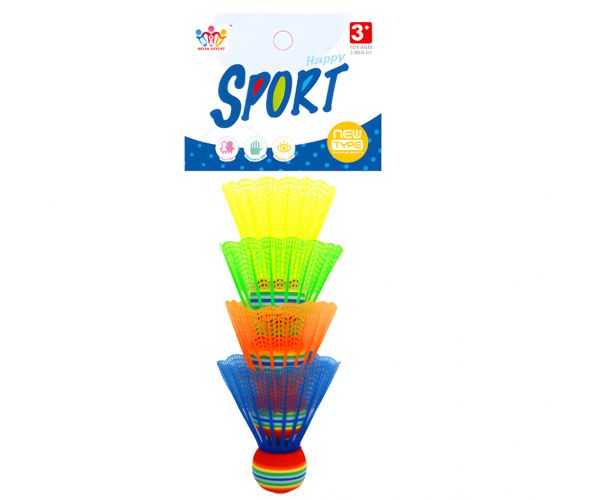 Set šarenih loptica za badminton s 4 komada