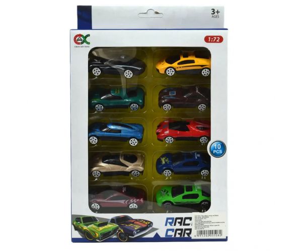 Set trkaćih automobila od 10 kom, 6 cm, mjerilo 1/72