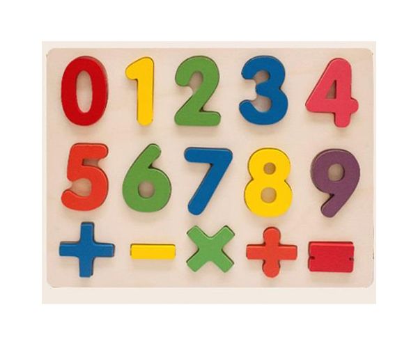 Set drvenih oblika, puzzle sa brojevima 15kom