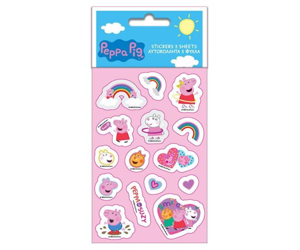 Set naljepnica Peppa Pig i prijatelji 8x12cm 5 listova