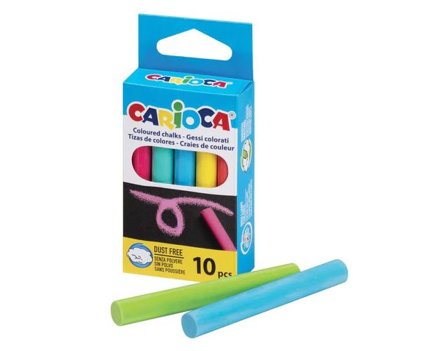 Set od 10 kreda u boji za ploču - Carioca