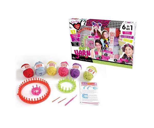 Set za pletenje 6 u 1 sa pređom u boji