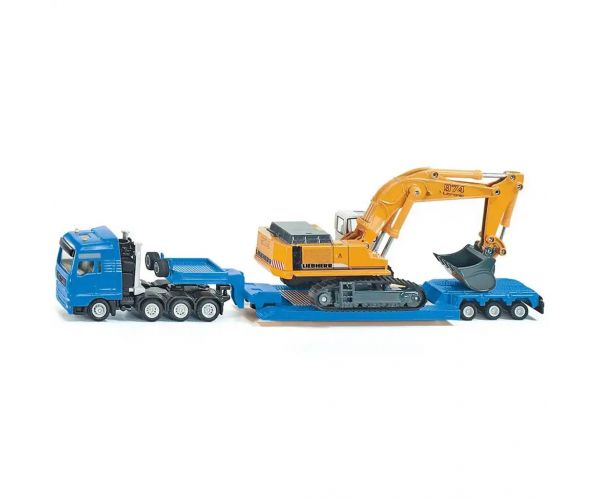 SIKU MAN teški transporter s Liebherr bagerom 1/87