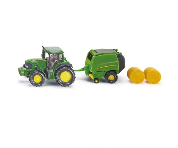 SIKU John Deere traktor körbálázóval 1/72