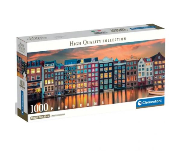 Fényes Amszterdam HQC panoráma 1000db-os puzzle - Clementoni