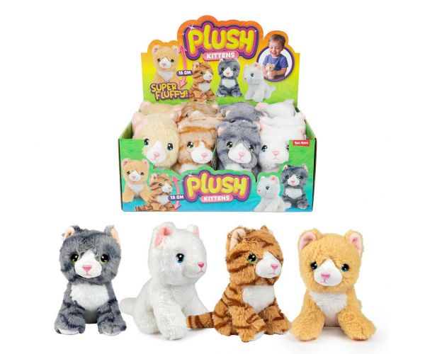 Cuki cica plüss 15cm-es többféle változatban 1db