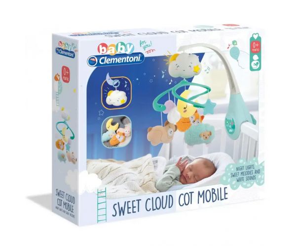 Édes álmok - Felhős kiságyforgó fénnyel és hanggal - Clementoni Baby