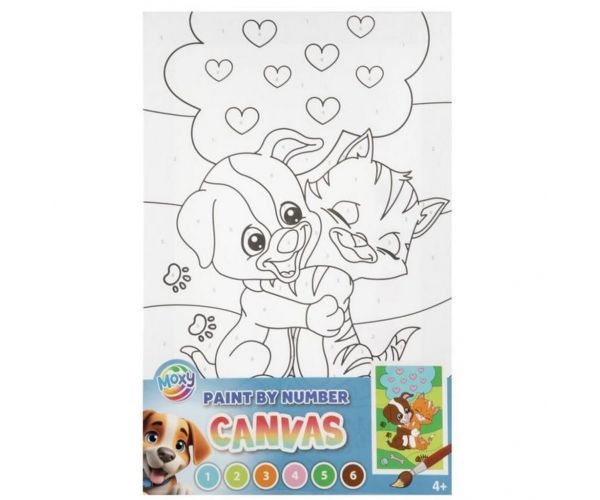 Festés számok szerint Állatos vászonkép 30x19 cm