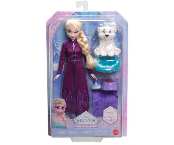 Jégvarázs: Elza és a kis jegesmackó játékfigura szett - Mattel