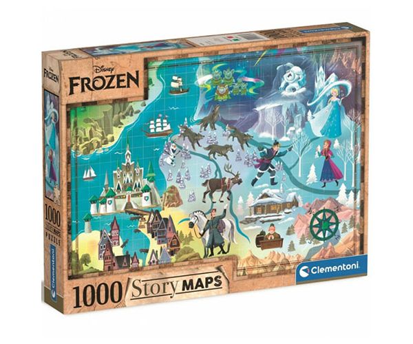 Snježno kraljevstvo karta puzzle 1000kom - Clementoni