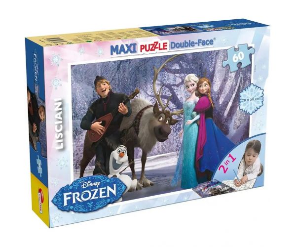 Jégvarázs Móka és zene 2 az 1-ben 60db-os maxi puzzle és színező 70x50cm - Lisciani