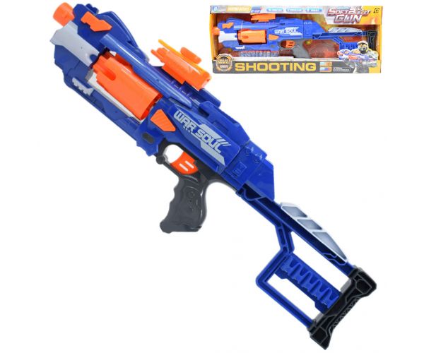 Soft Bullet Gun: Električna strojnica s okretnim spremnikom i ispaljivanjem spužve s patronama 55 cm