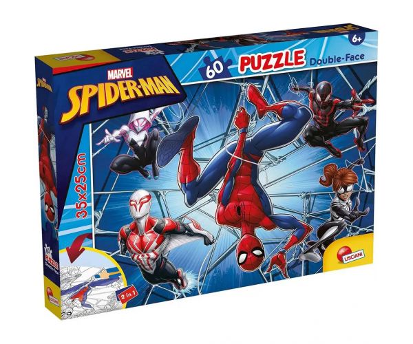 Pókember 2 az 1-ben 60db-os puzzle és színező 35x25cm - Lisciani