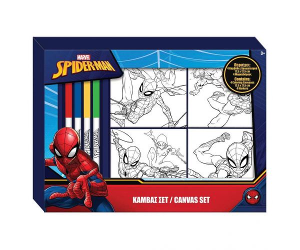 Spiderman bojanka na platnu s 4 flomastera
