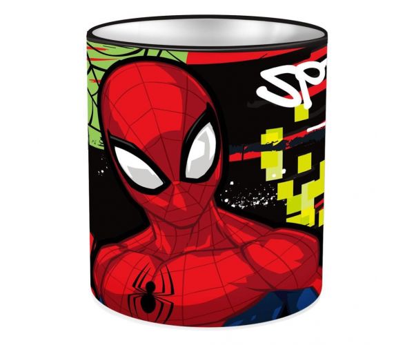 Spiderman cilindrični metalni stolni držač za olovke 10x11cm