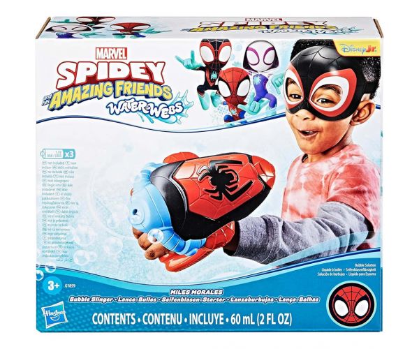 Spidey and His Amazing Friends Waterwebs Miles Morales buborékfújó - Hasbro