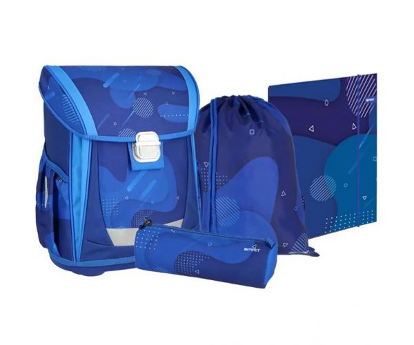Spirit: Blue Cloud plavi školski ruksak, set od 4 komada 41x20x32cm