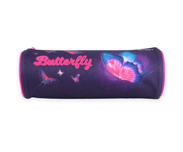 Spirit: Butterfly ljubičasti cilindrični pernica 19cm