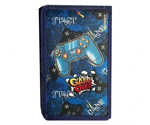Spirit: Game Over gamer mintás három szintes töltött tolltartó 28db-os