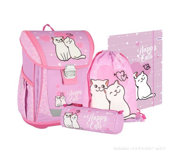 Spirit: Happy Cat ružičasti set školskih torbi od 4 komada 38x28x17cm