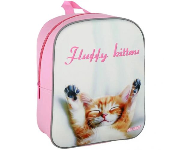 Spirit: Happy Kittens sretan mačići 3D uzorak zaobljeni vrtićki ruksak 30x25x12cm
