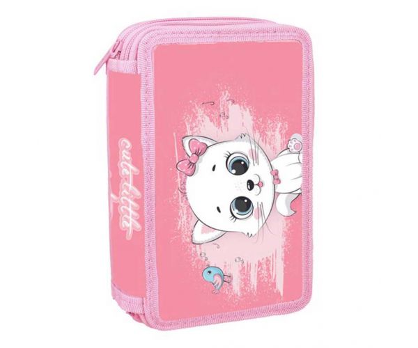 Spirit: Little Kitty cica mintás három szintes töltött tolltartó 28db-os