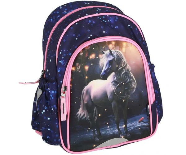 Spirit: Školska torba s uzorkom bijelog konja, ruksak 24x13x31cm