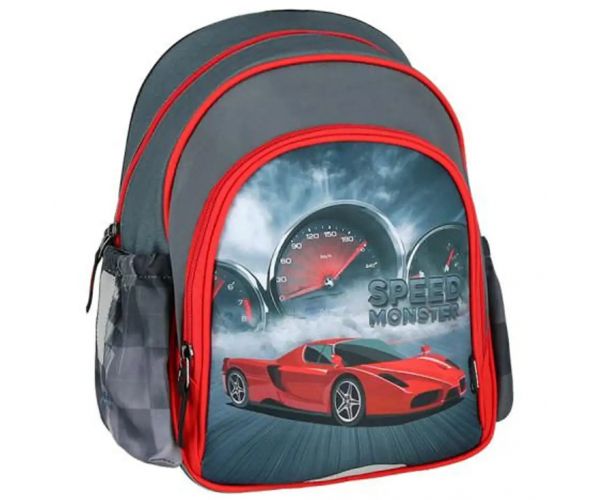 Spirit: Speed Monster crveni ruksak s uzorkom trkaćeg automobila, dimenzije 24x13x31 cm