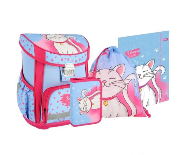 Spirit: White Cat bijela školska torba, ruksak set od 5 komada 38x17x28cm