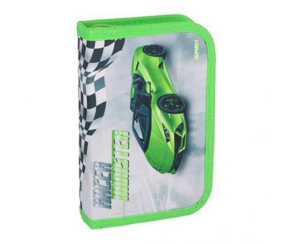 Spirit: Racer Monster autó mintás töltött kihajtható tolltartó 28db-os