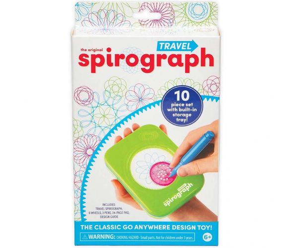 Spirograf: Putni spirograf s kutijom za pohranu u kompaktnoj veličini, set od 10 komada