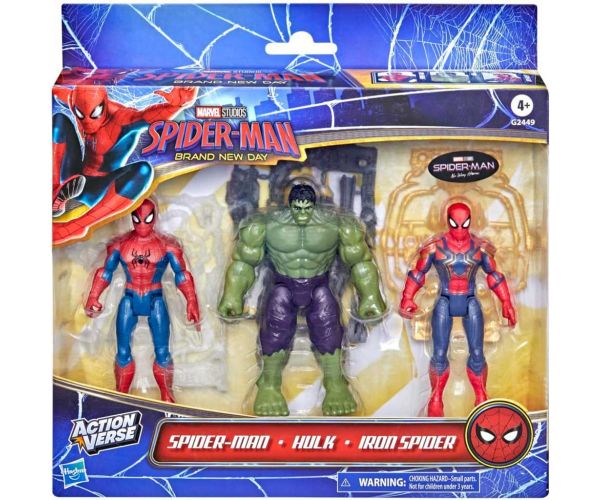 Pókember Vadonatúj nap: ActionVerse Akciófigura 3db-os szett – Hasbro