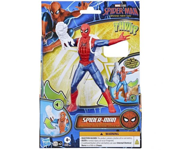 Pókember Vadonatúj nap: Pókember akciófigura hanggal 15cm - Hasbro