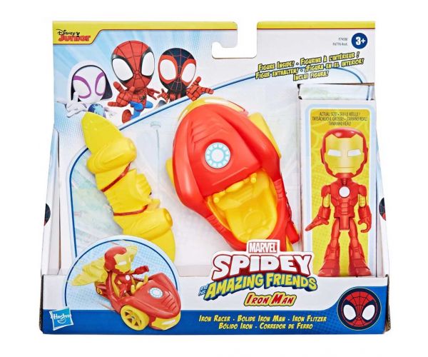 Spider-Man: Spider-Man i čudesni nevjerojatni prijatelji - Akcijska figurica Iron Mana s vozilom - H