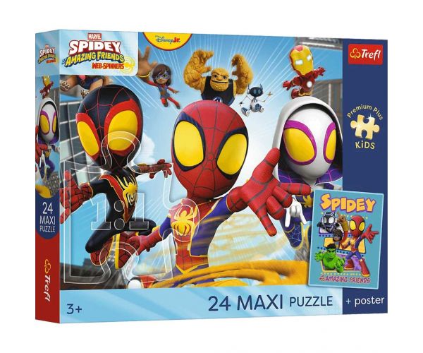 Spidey és barátai Kalandok a társakkal 24 db-os Maxi puzzle - Trefl