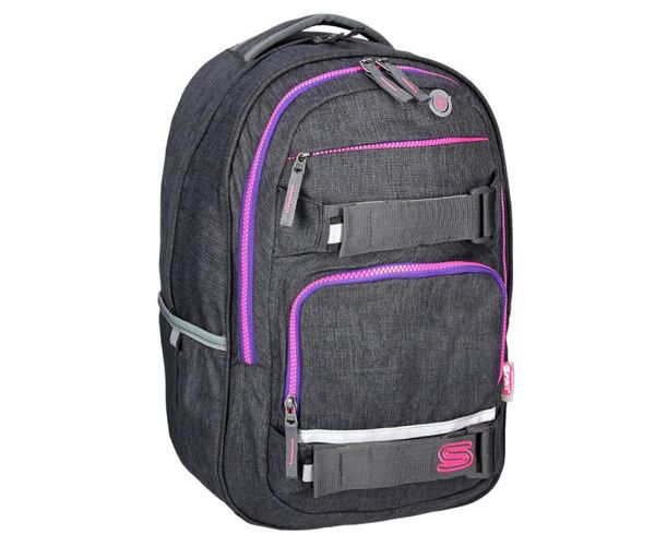 Spirit: Campus siva-pink školska torba