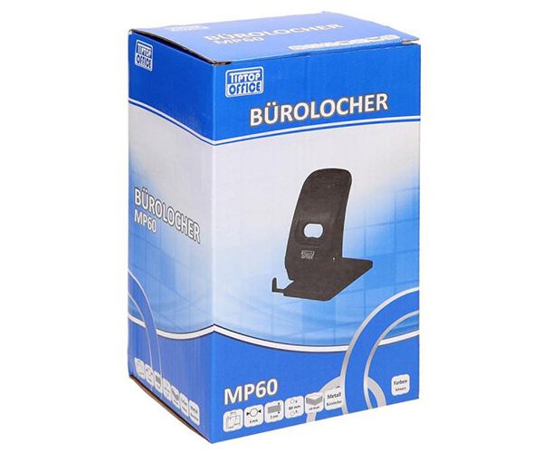 Spirit: Crna metalna bušilica za papir MP60