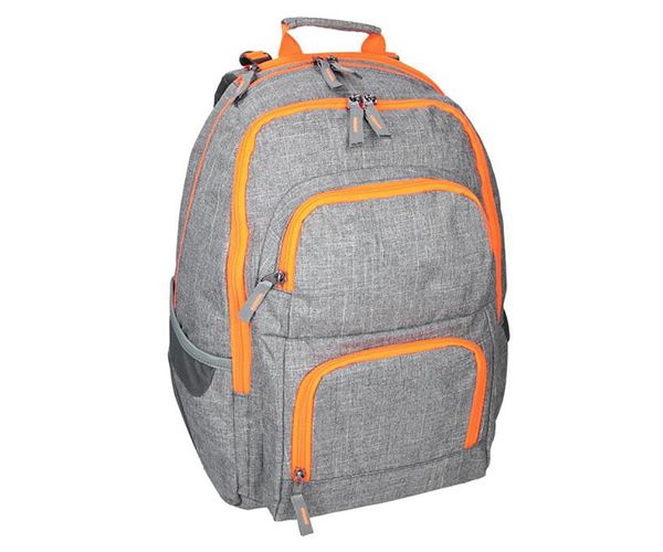 Spirit: E-Bag siva i narančasta zaobljena školska torba, ruksak 46x34x22cm