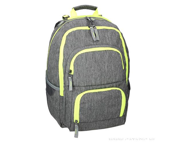 Spirit: E-Bag siva i neonska zaobljena školska torba, ruksak 46x34x22cm