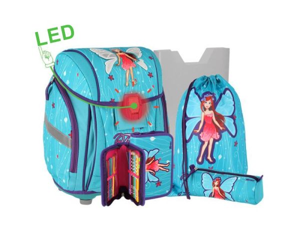 Spirit: Fairy set od 5 dijelova 3D ergonomskih LED školska torba