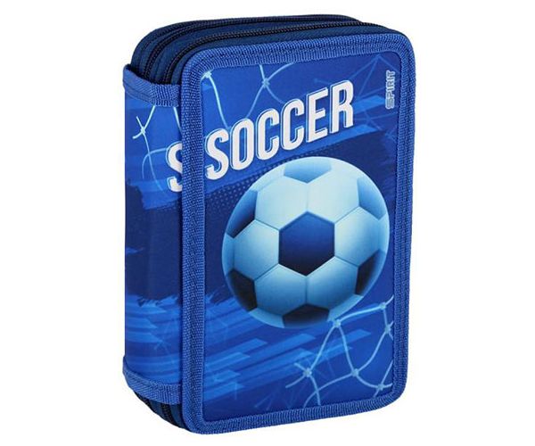 Spirit: Football Blue három emeletes töltött tolltartó