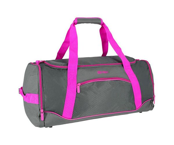 Spirit: Gym sportska torba neonska ružičasto-siva 20x51x23cm