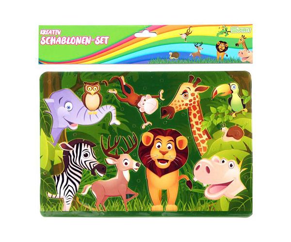 Spirit: Kreativni plastični šablon sa safari životinjama