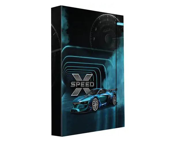 Spirit: X-Speed sportautós füzetbox gumipánttal A/4-es méretben